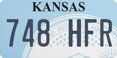 KS license plate 748HFR
