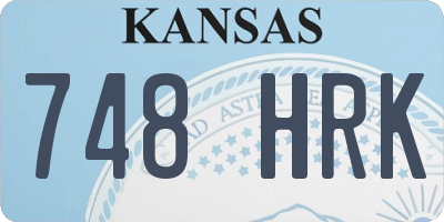 KS license plate 748HRK