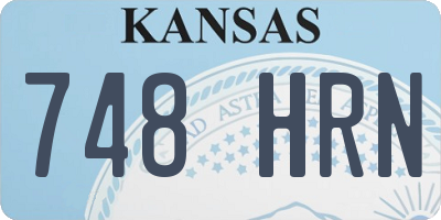 KS license plate 748HRN