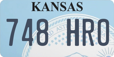 KS license plate 748HRO