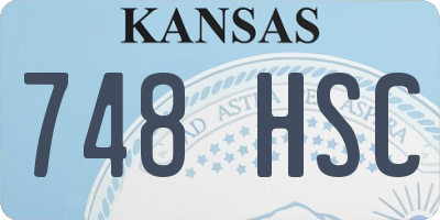 KS license plate 748HSC