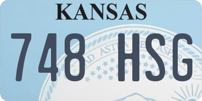 KS license plate 748HSG