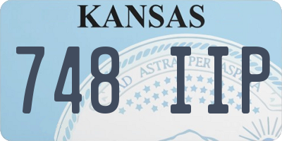 KS license plate 748IIP