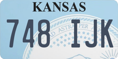 KS license plate 748IJK