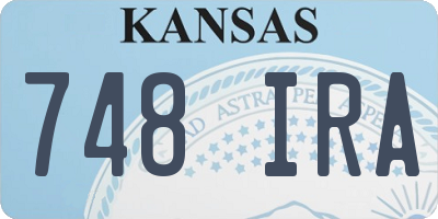 KS license plate 748IRA