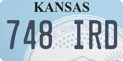 KS license plate 748IRD
