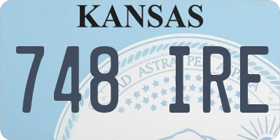 KS license plate 748IRE