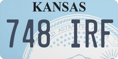 KS license plate 748IRF