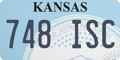 KS license plate 748ISC