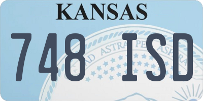 KS license plate 748ISD