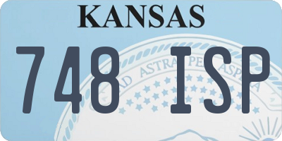KS license plate 748ISP