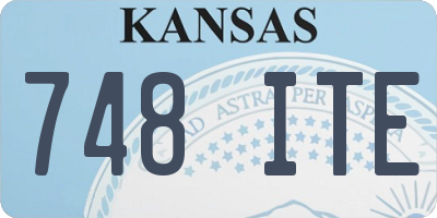 KS license plate 748ITE