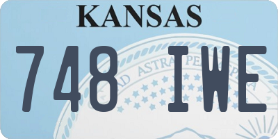 KS license plate 748IWE