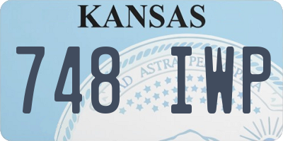 KS license plate 748IWP