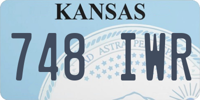 KS license plate 748IWR