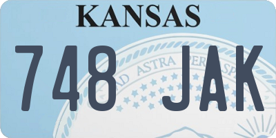 KS license plate 748JAK