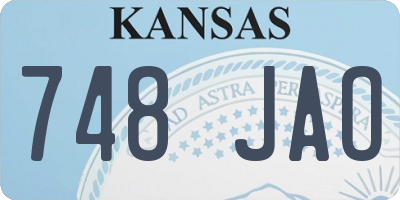 KS license plate 748JAO