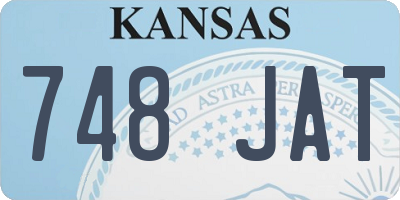 KS license plate 748JAT