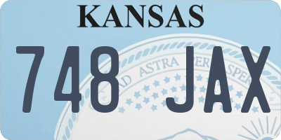 KS license plate 748JAX