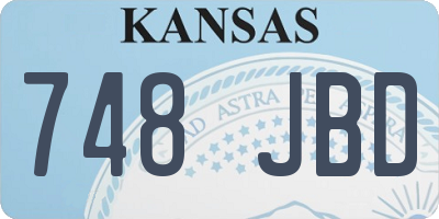 KS license plate 748JBD