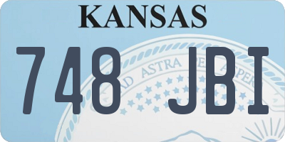 KS license plate 748JBI