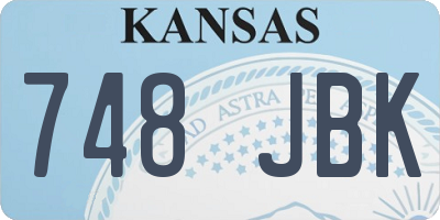 KS license plate 748JBK