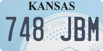 KS license plate 748JBM