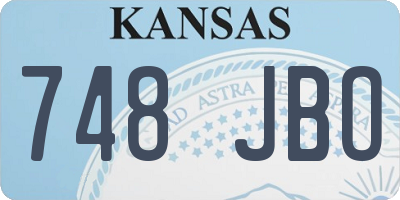 KS license plate 748JBO