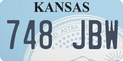 KS license plate 748JBW
