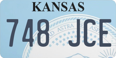 KS license plate 748JCE