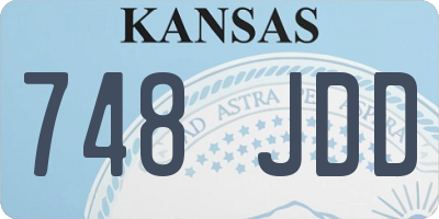 KS license plate 748JDD
