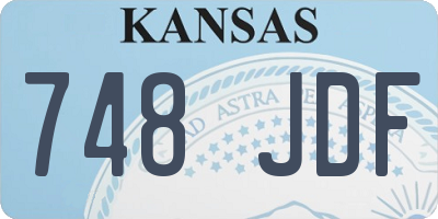 KS license plate 748JDF