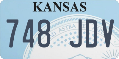 KS license plate 748JDV