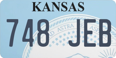 KS license plate 748JEB