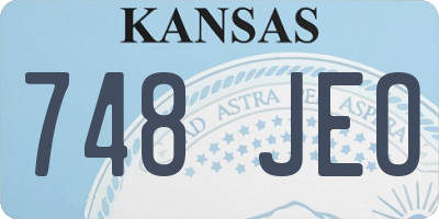 KS license plate 748JEO