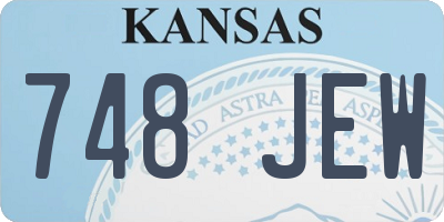 KS license plate 748JEW