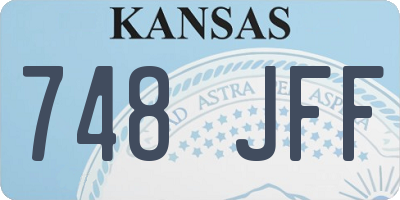 KS license plate 748JFF