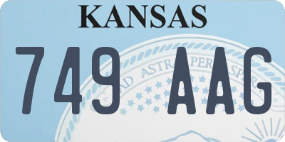 KS license plate 749AAG