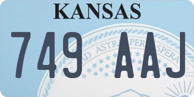 KS license plate 749AAJ