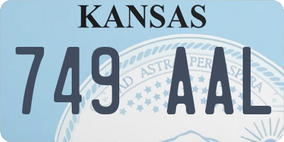 KS license plate 749AAL