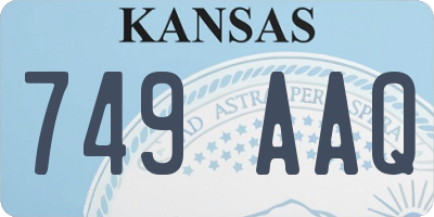 KS license plate 749AAQ