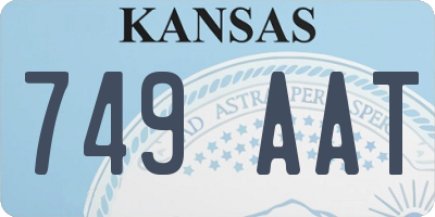KS license plate 749AAT