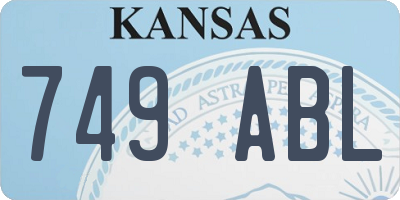 KS license plate 749ABL