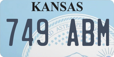 KS license plate 749ABM