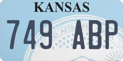 KS license plate 749ABP
