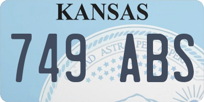 KS license plate 749ABS