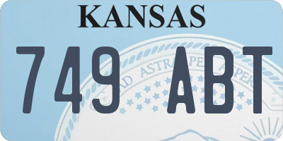 KS license plate 749ABT
