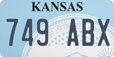 KS license plate 749ABX