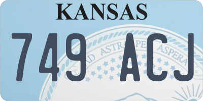 KS license plate 749ACJ