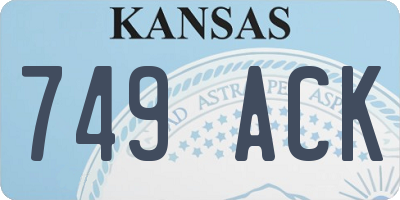 KS license plate 749ACK